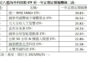 定期定額統一 FANG+ETF 一年賺近四成