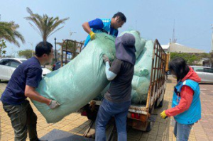 竹市府宣布加碼收購回收廢漁網 最高每公斤30元