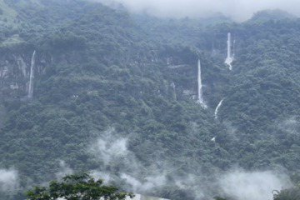 影／卡努雨量充沛！睽違3年阿裏山「蟲蟲山」限時飛瀑布再現
