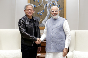 NVIDIA黃仁勳訪印度會見總理莫迪