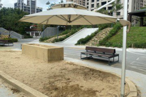 小孩玩沙不怕曬傷 竹市府盤點6座公園打造遮陽設施