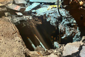 竹北新天坑開挖修管線又坍塌 掏空更大楊文科勒令停工