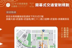 全運會明天登場大台南會展中心 市區賽事交通管制出爐