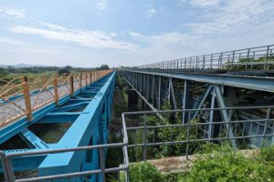 嘉南大圳北幹線龜重溪渡槽橋完工 明年二期作灌溉派上用場