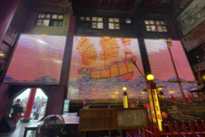 台南正統鹿耳門聖母廟 8萬盞光明燈牆啟用點燈