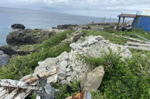 台電下地工程疑惹禍 蘭嶼礁巖倒滿水泥塊…引民怨