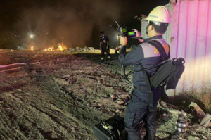 岡山廢棄物掩埋廠昨夜燒8小時 環保局將祭重罰